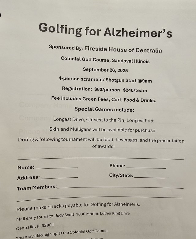 Fireside Alzheimer's Scramble