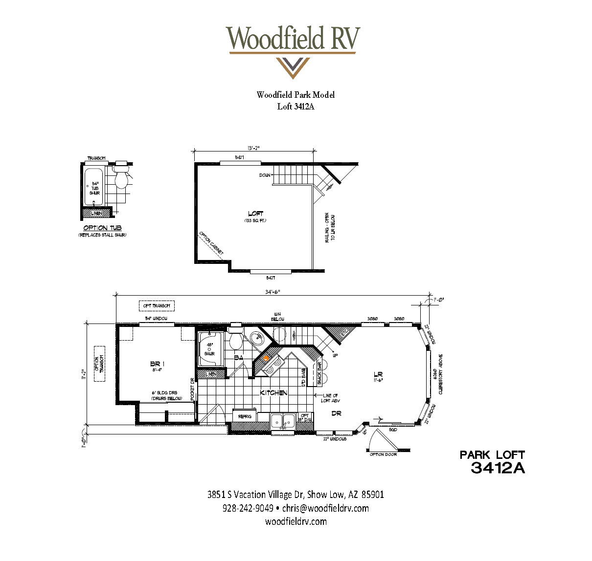 Show Low Park Model Loft Cabin